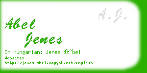 abel jenes business card